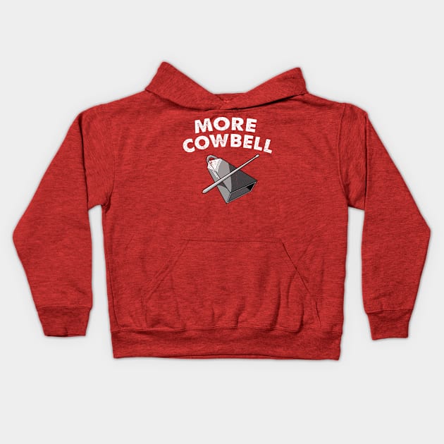 More Cowbell Kids Hoodie by Alema Art